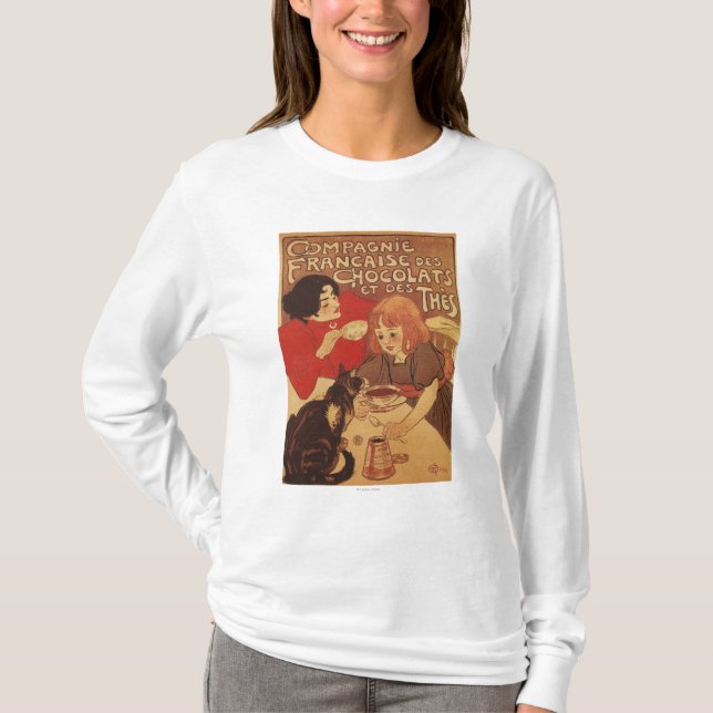 T-shirt Chocolat et mère et fille du thé Co (Devant)