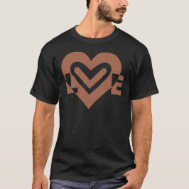 T-shirt Chocolat graphique mignon Love Brown