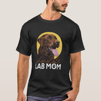 T-shirt Chocolat Lab Maman Brown Labrador Retriever Mère