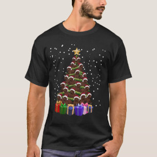 T-shirt Chocolat Labrador Christmas Tree Funny Xmas Match