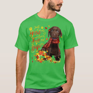 T-shirt Chocolat Labrador Juste Une Fille Qui Aime Chuter