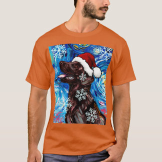 T-shirt Chocolat Labrador Père Noël