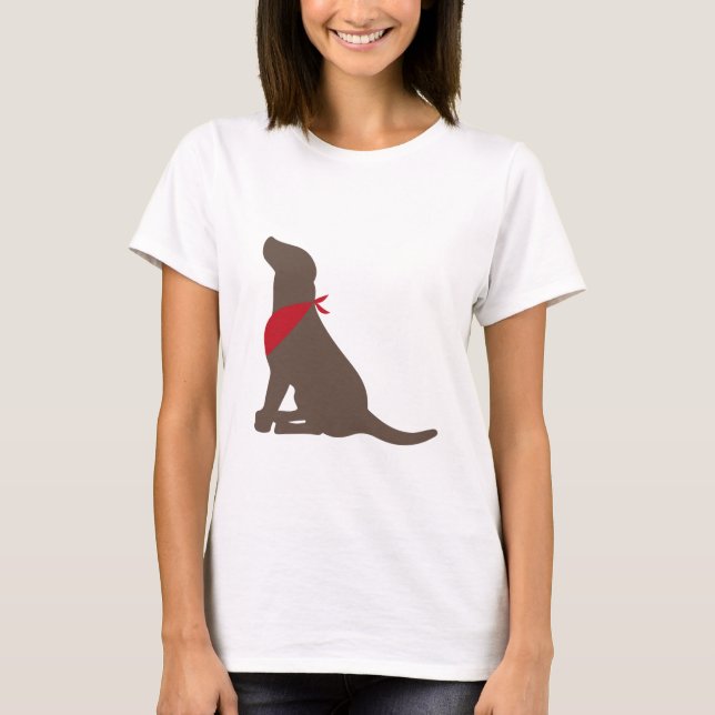T-shirt Chocolat labrador retriever (Devant)