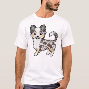 T-shirt Chocolat Merle long manteau Chihuahua Dessin de Ch