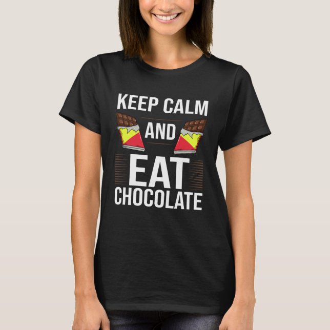 T-shirt Chocolate Candy Bar Choco Dark Keto (Devant)