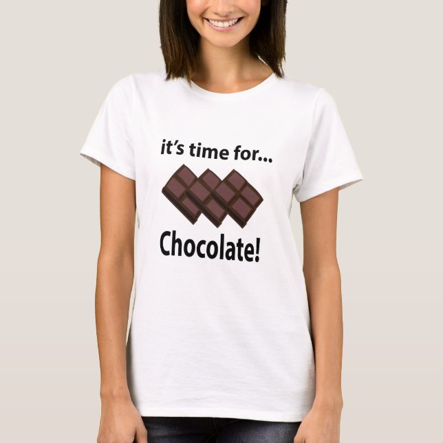 T-shirt Chocolatier Chocolat Il est temps pour le chocolat (Devant)