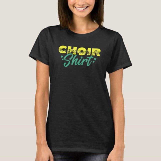 T-shirt Choir Music Group Singer Choir Member Director Tea (Devant)
