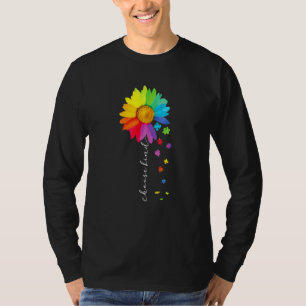 T-shirt Choisir Arc-en-ciel type tournesol guerrier Autism