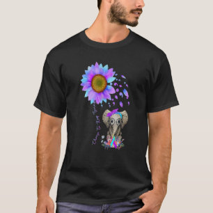 T-shirt Choisir de continuer à aller Sunflower Elephant Su