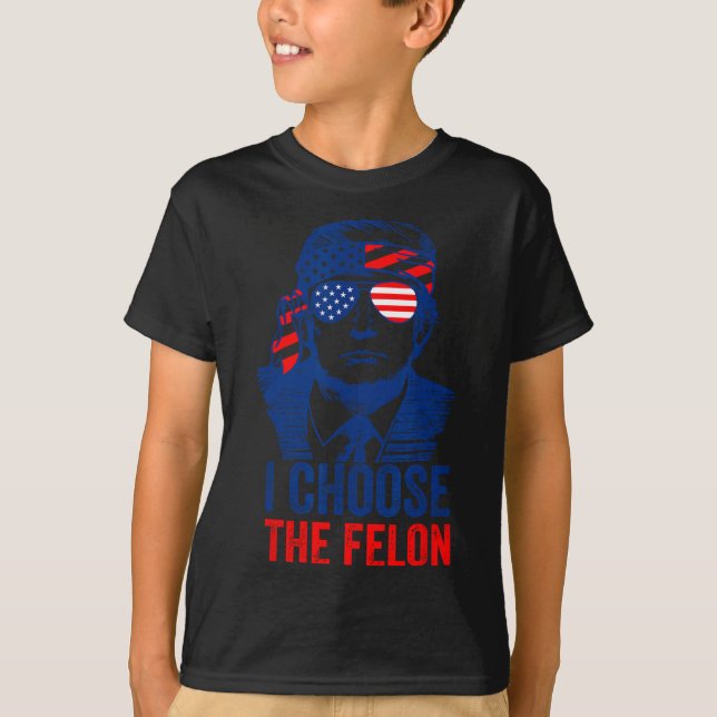 T-shirt Choisir le Felon Donald Trump 2024 Election Americ (Devant)