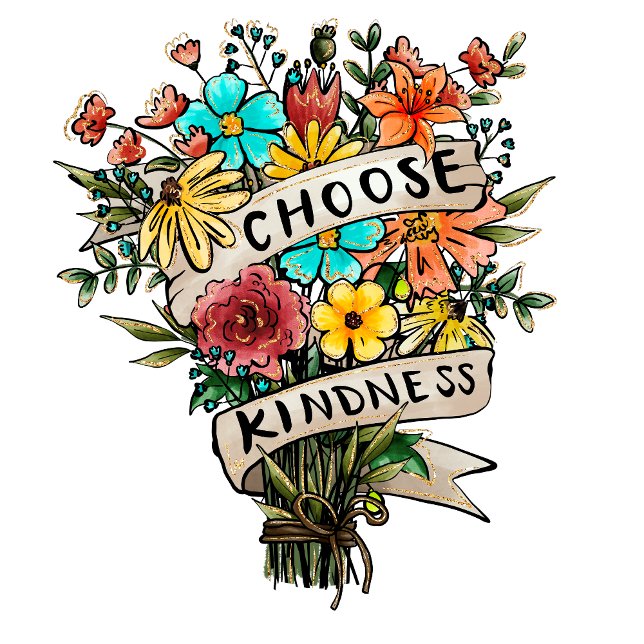 T-shirt Choisir les femmes florales Kindness (Créateur téléchargé)