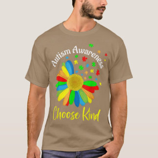 T-shirt Choisir Sensibilisation sur l'autisme type Sunflow