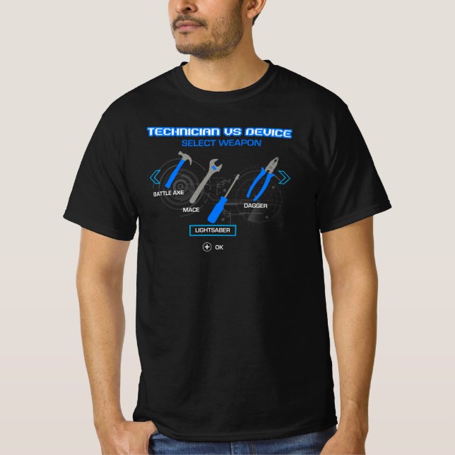 T-shirt Choisir votre arme à outils (Devant)