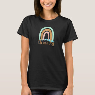 T-shirt Choisissez Joy Womens mignon Rainbow Graphic Tee -
