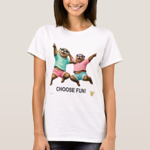 T-shirt Choisissez le duo de loutres amusantes