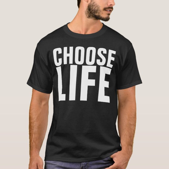 T-shirt Choisissez Life Anti Abortion, Pro Life Black Shir (Devant)