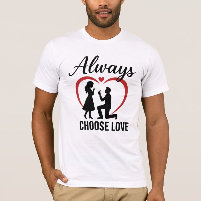 T-shirt Choisissez toujours Love Bella+Canvas Jersey Short (Devant)