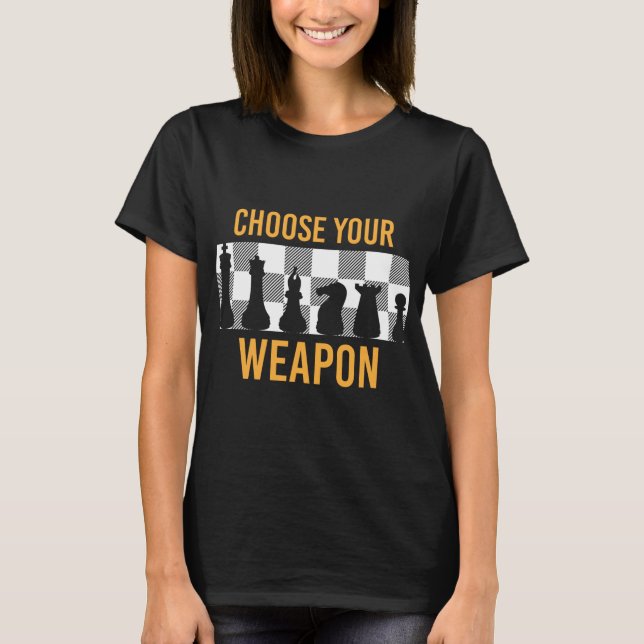 T-shirt Choisissez votre arme Fashion Chess Blue Small (Devant)