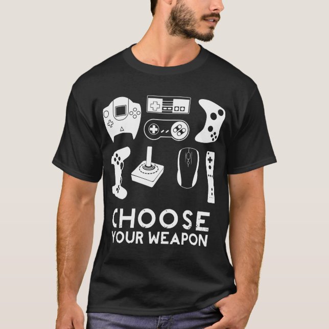 T-shirt Choisissez votre pièce en t de contrôleur de jeu (Devant)