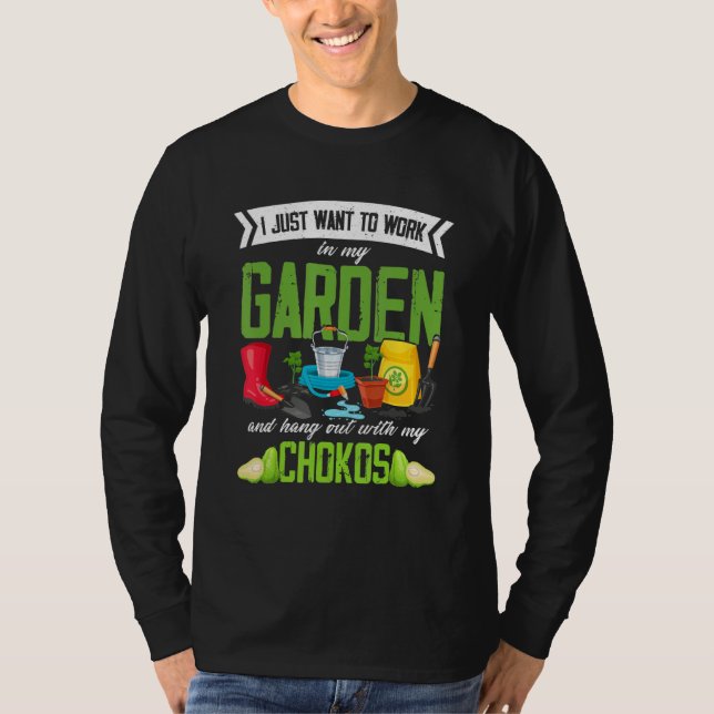 T-shirt Chokos Jardinage Jardin jardinier Plante Végétaux (Devant)