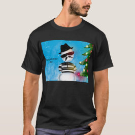 T-shirt Cholo Snowman Foot Noël Lumières Arbre Neige
