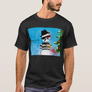 T-shirt Cholo Snowman Foot Noël Lumières Arbre Neige