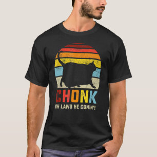 T-shirt Chonk Chat Échelle Mème Chats Vintages Mèmes