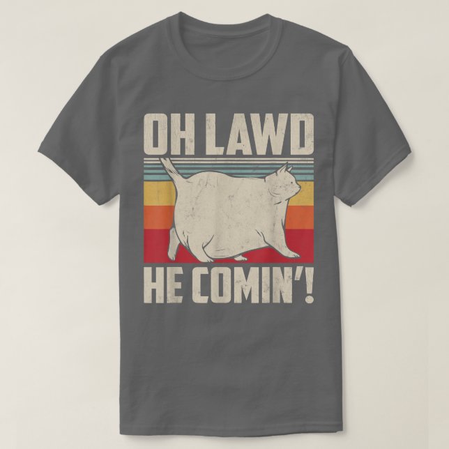 T-shirt Chonk Chat Échelle Mème Drôle Retro Style Chat Vin (Design devant)