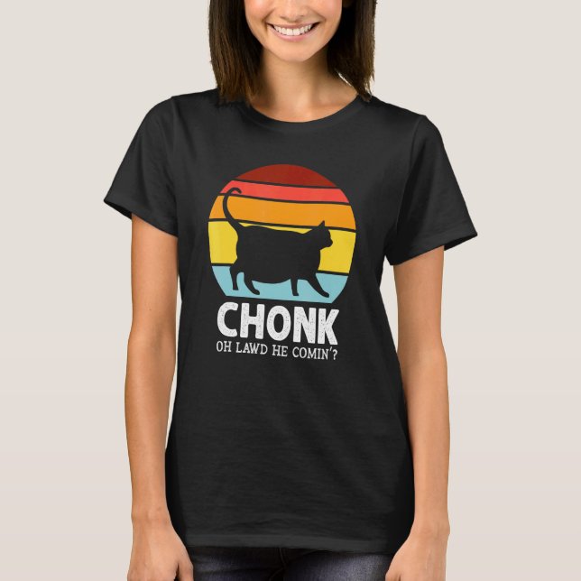 T-shirt Chonk Chat Maman Femme Chat (Devant)