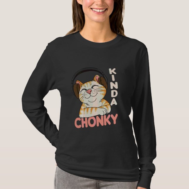 T-shirt Chonk Chat Mème Chat Maman Chat Papa Drôle Surpoid (Devant)