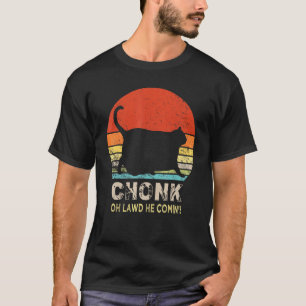 T-shirt Chonk Chat Scale Meme Retro Chats Vintages Meme 1