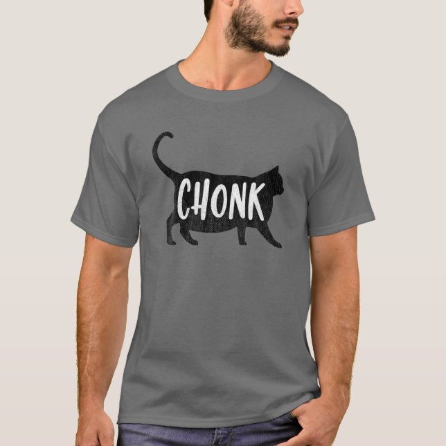 T-shirt Chonk - Simple Retro Funny Fat Chat Mème (Devant)