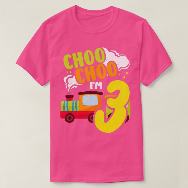T-shirt Choo Choo Im 3 Mignonne train Lover Railroad 3e an (Design devant)
