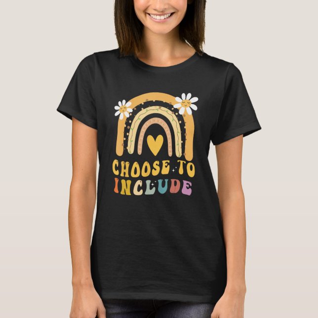 T-shirt Choose to Include Autism Teacher Special Education (Devant)