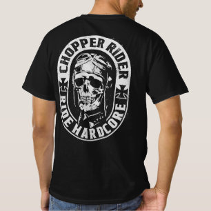 T-shirt Chopper Skull Rider Motorcycle Ride Hardcore T-S