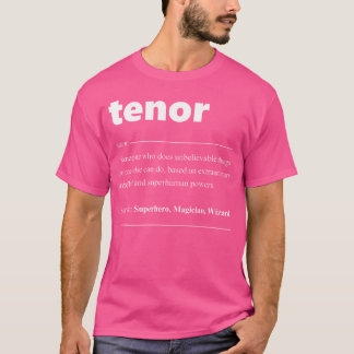 T-shirt Chorale De Définition De Tenor Pour Filles Pour Ch