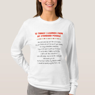 T-shirt Choses drôles I appris de mon caniche standard