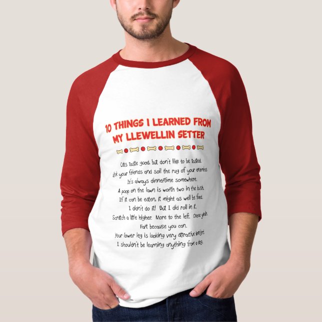 T-shirt Choses drôles I appris de mon poseur de Llewellin (Devant)