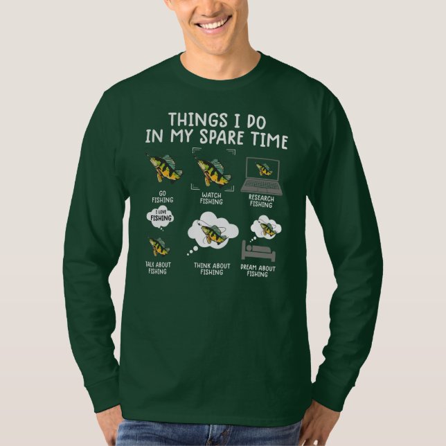 T-shirt choses que je fais pendant mon temps libre pêche d (Devant)