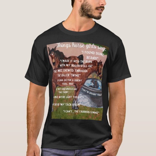 T-shirt choses que les filles de cheval disent (Devant)