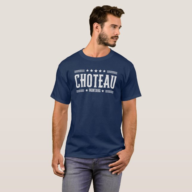 T-shirt CHOTEAU MONTANA Étoiles & rayures (Devant entier)