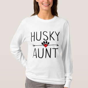 T-shirt Chou Husky Tante Cadeau Drôle Chien Amant Tante Ta