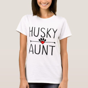 T-shirt Chou Husky Tante Cadeau Drôle Chien Amant Tante Ta