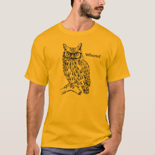 T-shirt Chouette à Hipster intelligente avec lunettes Noir