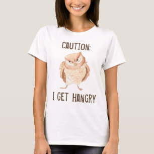 T-shirt Chouette affamée aquarelle