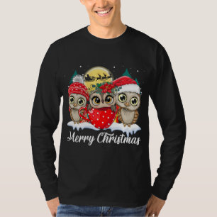 T-shirt Chouette Amoureux Joyeux Noël Drôle Chouettes Laid