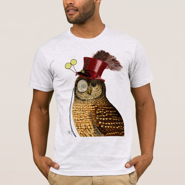 T-shirt Chouette avec chapeau supérieur 3 (Devant)