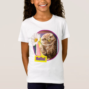 T-Shirt Chouette avec fleurs dans la boîte aux lettres