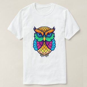 T-shirt Chouette colorée