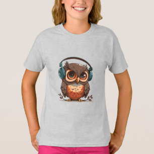 T-shirt Chouette confortable avec casque